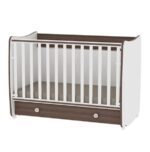 SET Κρεβάτι Decobebe Alkyonis White/Walnut+ συρταριέρα Alkyonis White/Walnut + ΔΩΡΟ στρώμα Apollon 2 αξίας 100