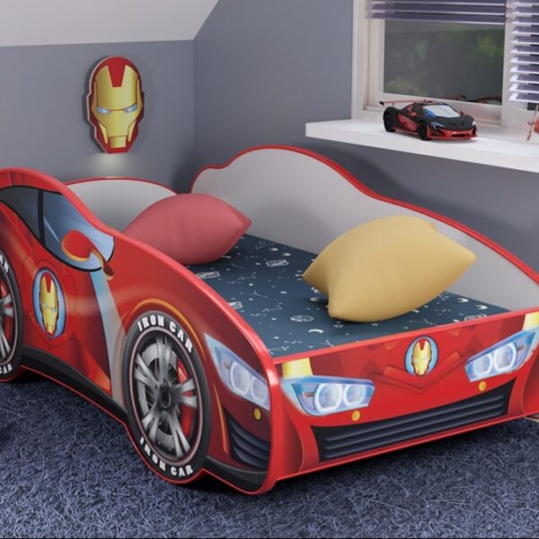 Κρεβάτι DecoBebe (160X80) Racing Car Ironman + ΔΩΡΟ στρώμα αφρού αξίας 110