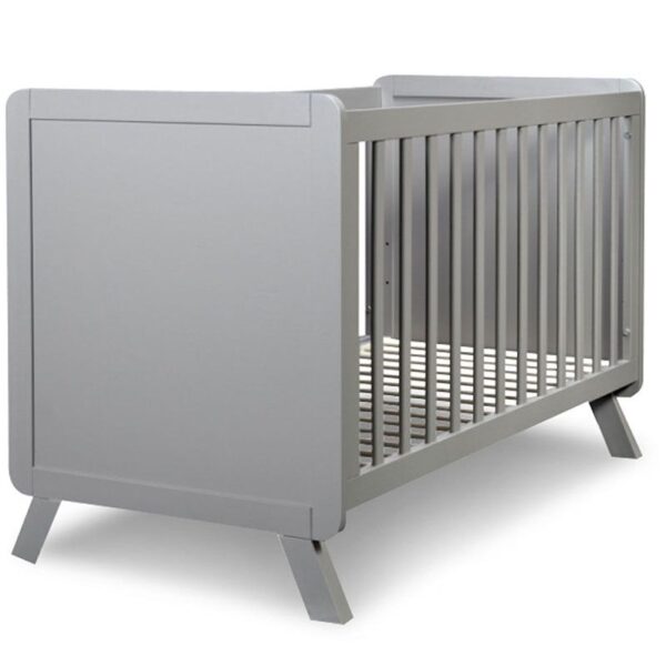 SET Κρεβάτι DecoBebe Niko Grey 124x66x86 - μετατρέπεται σε καναπεδάκι + Συρταριέρα Decobebe Λευκή + ΔΩΡΟ στρώμα Apollon 2 αξίας 110