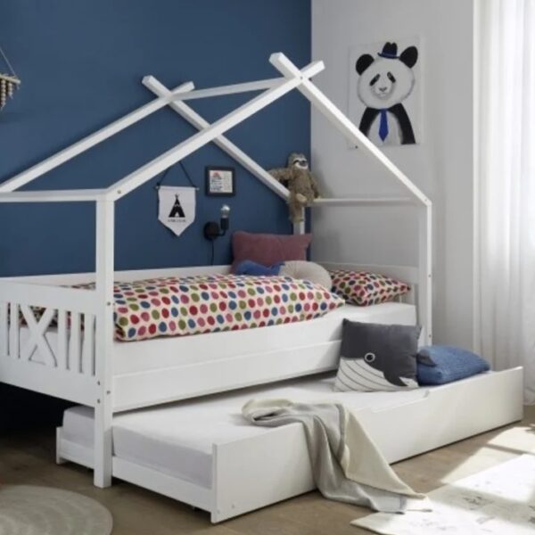 Κρεβάτι DecoBebe Montessori CROSS 3 σε 1 + Συρταριέρα Decobebe Λευκή Bear με αλλαξιέρα