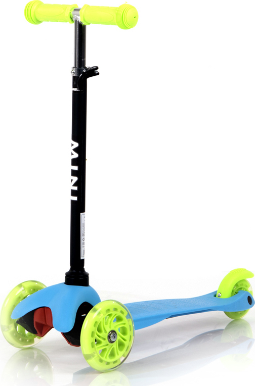 6 Πατίνι Scooter Lorelli Τρίτροχο Mini με Φωτιζόμενους Τροχούς - Blue & Green - Image 1