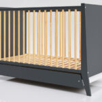 SET Κρεβάτι Cosmo Grey - Natural Wood + Συρταριέρα Decobebe White Bear + ΔΩΡΟ στρώμα Apollon 2 αξίας 120€