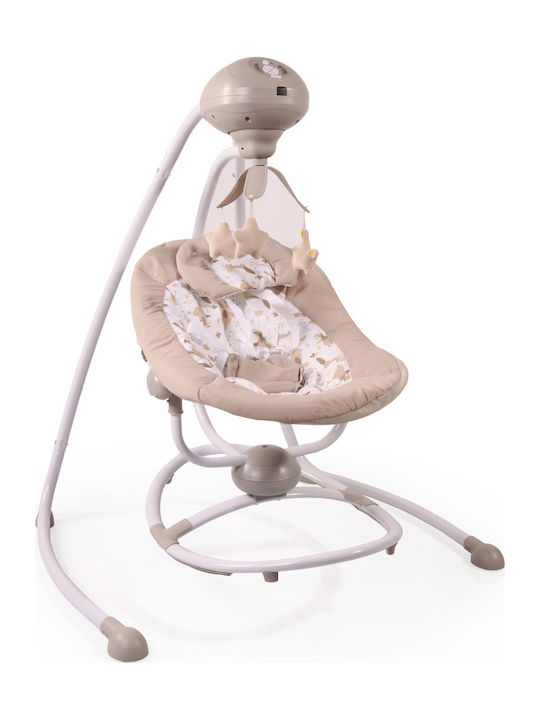 DF11_1717060133 Cangaroo Ηλεκτρικό Relax Μωρού Κούνια Woodsy Beige με Μουσική 2 σε 1 για Παιδί έως 9kg - Image 1