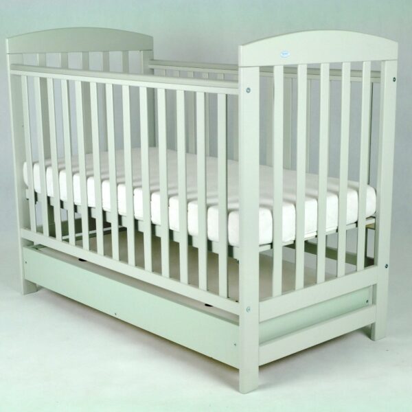 Κρεβάτι DecoBebe Marilou light grey + ΣΤΡΩΜΑ Apollon-latex 2cm αξίας 160 + ΔΩΡΟ κουνουπιέρα μεγάλη κρεβατιού + βάση κουνουπιέρας αξίας 60