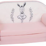 Αναδιπλούμενο Παιδικό Καναπεδάκι DecoBebe (2 θέσεων) - Girl Hare