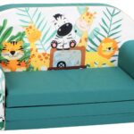 ΔΩΡΟ ΛΑΜΠΑΔΑ - Αναδιπλούμενο Παιδικό Καναπεδάκι DecoBebe (2 θέσεων) - Sofa Wild Safari + ΔΩΡΟ ΔΕΥΤΕΡΟ ΚΑΛΥΜΜΑ διαφορετικού σχεδίου