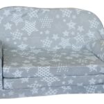 Αναδιπλούμενο Παιδικό Καναπεδάκι DecoBebe (2 θέσεων) - Stars Grey