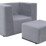 ΔΩΡΟ ΛΑΜΠΑΔΑ - Σειρά DELUXE - Παιδική πολυθρόνα DecoBebe αδιάβροχη με υποπόδιο (2ΤΜΧ) - grey