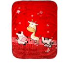 Παιδική Κουβέρτα DecoBebe Βελουτέ (τύπου Ισπανίας) με ανάγλυφα σχέδια - Good partners RED