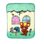 Παιδική Κουβέρτα DecoBebe Βελουτέ (τύπου Ισπανίας) με ανάγλυφα σχέδια - Mouse & House GREEN