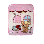 Παιδική Κουβέρτα DecoBebe Βελουτέ (τύπου Ισπανίας) με ανάγλυφα σχέδια - Mouse & House PINK