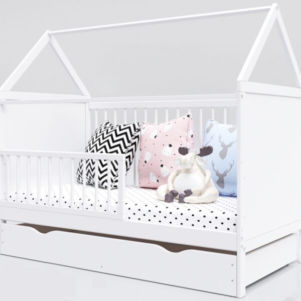 SET Κρεβάτι DecoBebe AMELIE (140x70) + Συρταριέρα Decobebe Λευκή Bear με αλλαξιέρα + ΔΩΡΟ στρώμα Apollon 2 αξίας 120€