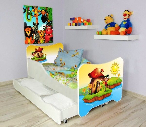 Κρεβάτι DecoBebe (140X70) Happy Kitty - Elf + ΔΩΡΟ στρώμα αφρού αξίας 100