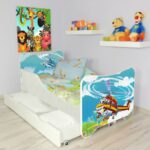 SUPER MEGA BAZAAR - Κρεβάτι DecoBebe (140X70) Happy Kitty - Helicopter + ΔΩΡΟ στρώμα αφρού