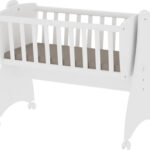 Βρεφικό Ξύλινο Λίκνο DecoBebe - Licno White + ΔΩΡΑ ΑΞΙΑΣ 90 (ΣΤΡΩΜΑ & ΠΑΙΔΙΚΗ ΚΟΥΒΕΡΤΑ)